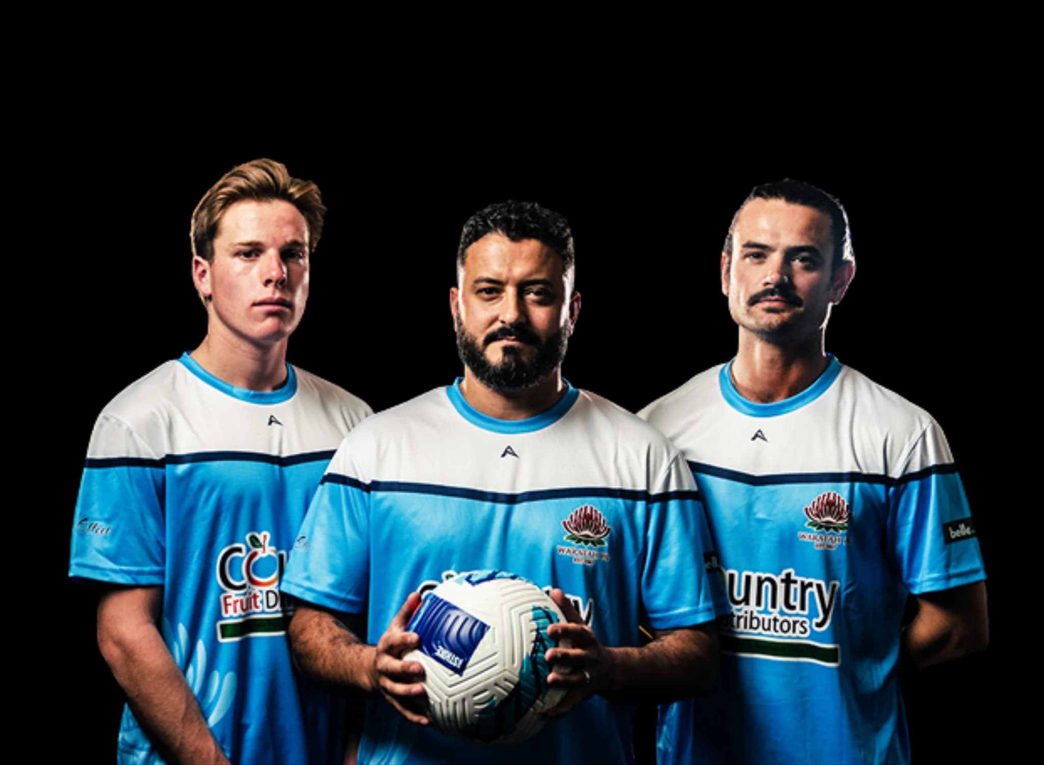 Soccer players in their club kit